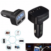 4in1 Car Charger LED DISPLAY ( DUAL OUTPUT ) Photo