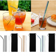 Sedotan RAINBOW Stainless Steel STRAW 4in1 POUCH - SS-04 Photo