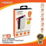 Power Bank VEGER ULTIMATE X106 10000 mAh BUILT-IN CABLE Photo