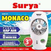 Kipas Angin Emergency Mini Fan SURYA MONACO SDR 61 with Mist Function Photo