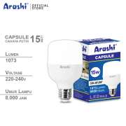 Bohlam Lampu LED ARASHI CAPSULE 5W 10W 15W 20W Cahaya Putih - 15 WATT Photo