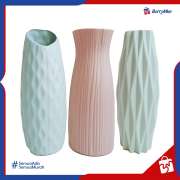 Vas Plastik - Pot Bunga Motif Texture Dekorasi Rumah Minimalis - WAVE Photo