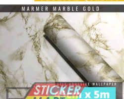 WALLPAPER DINDING MARMER MARBLE GOLD Photo