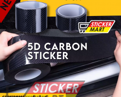 Sticker Carbon 5D Anti Corosi Nano Carbon Sillplate variasi mobil - 5cm Photo