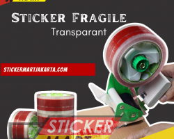 Stiker Lakban fragile transparan packing barang jgn dibanting 48mm Photo