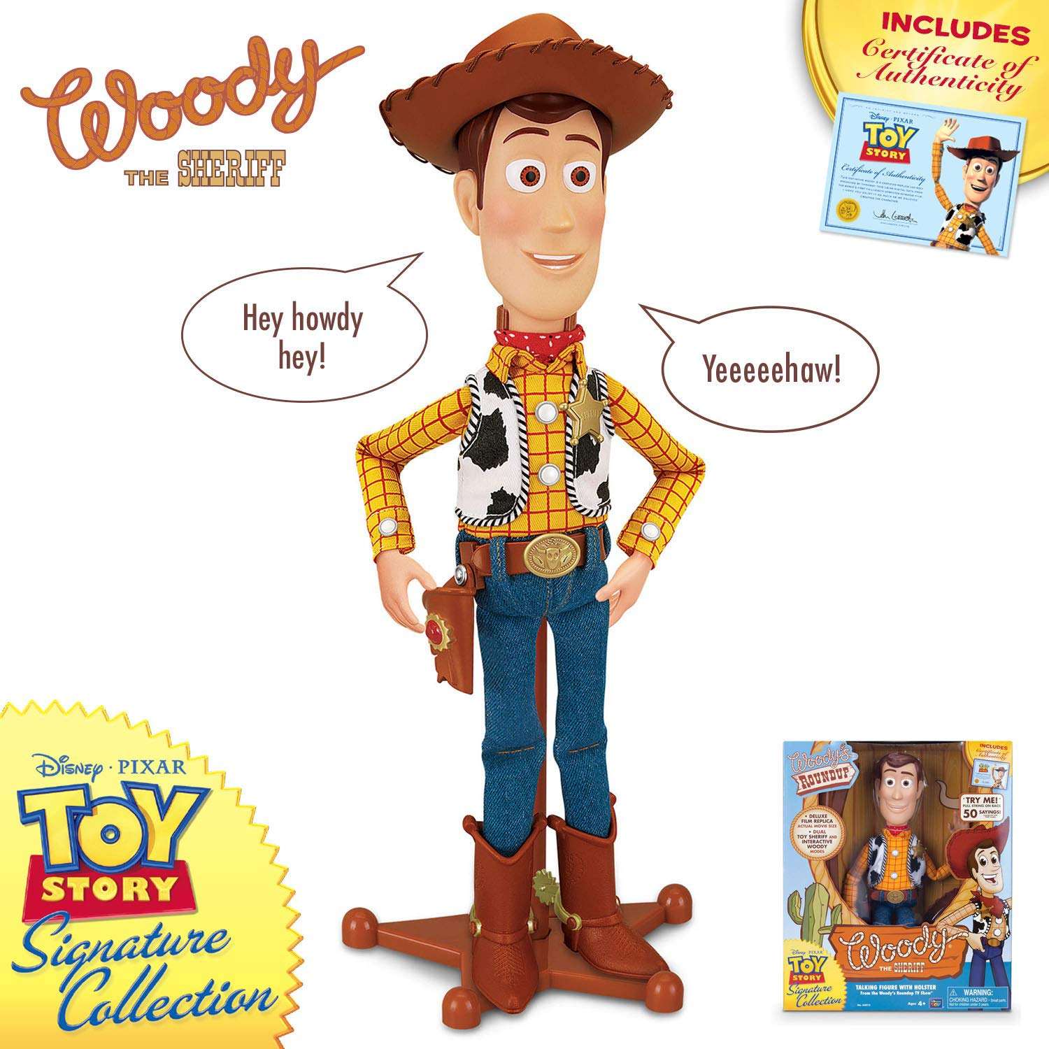 Shériff Woody Anglais Signature Collection Officiel Toy Story Thinkway Toys 