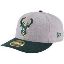 Hat: NBA - Milwaukee Bucks Gray/Hunter Green Low Profile 59FIFTY Photo