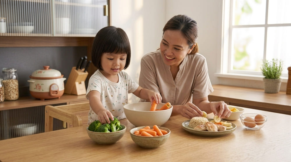 Anak Memilih Sayuran Sendiri