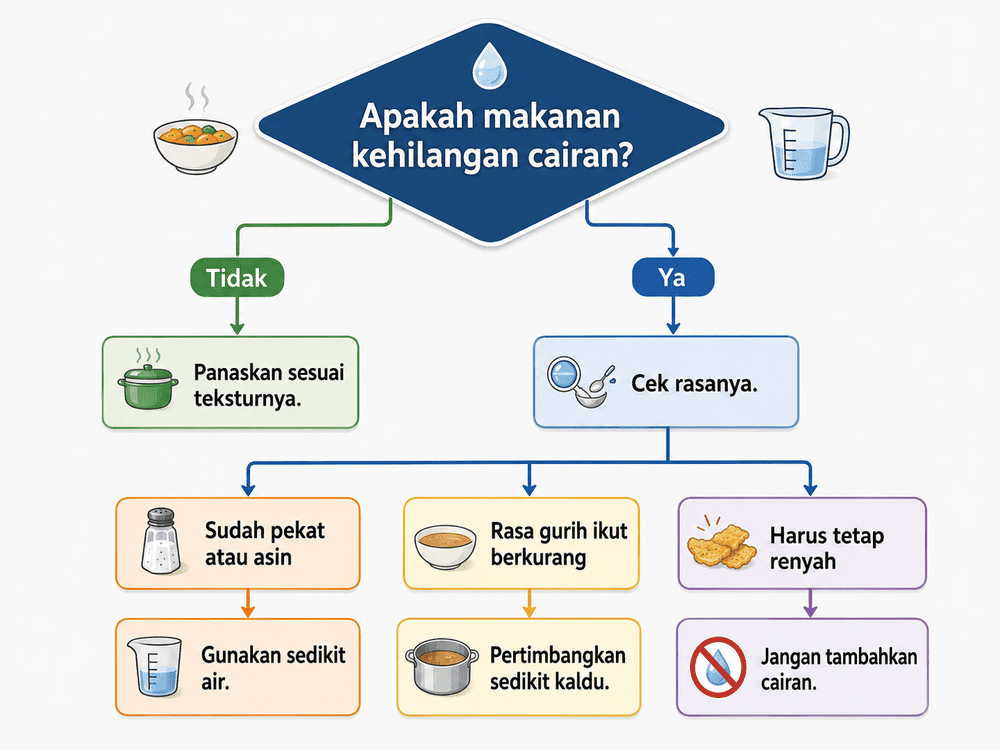Menentukan Kapan Tambahkan Air atau Kaldu