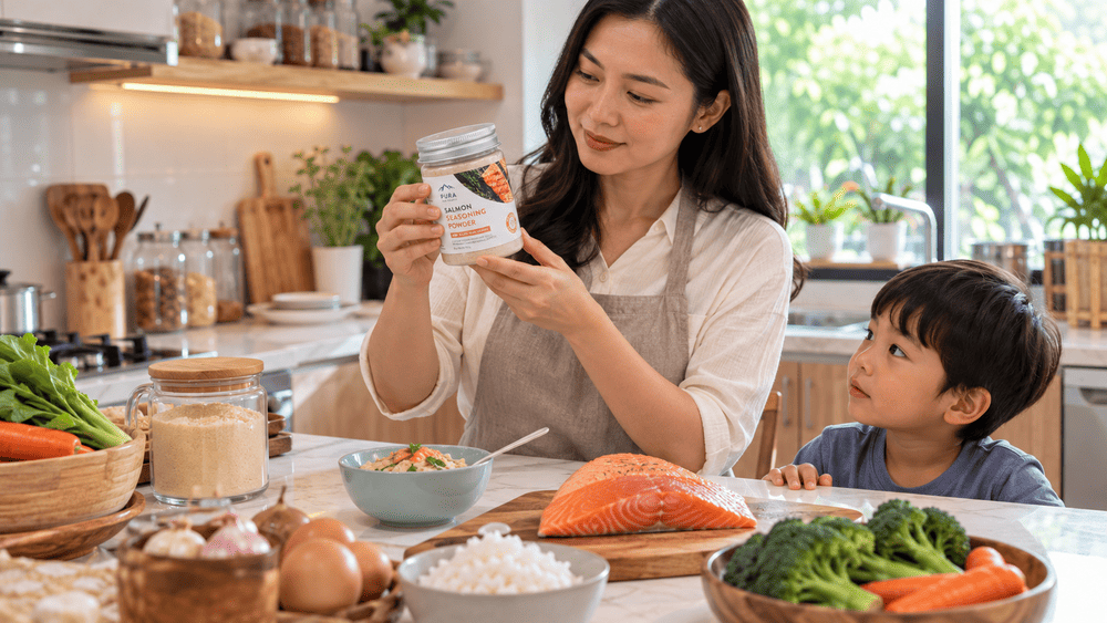 Mengecek Bahan Kaldu Salmon