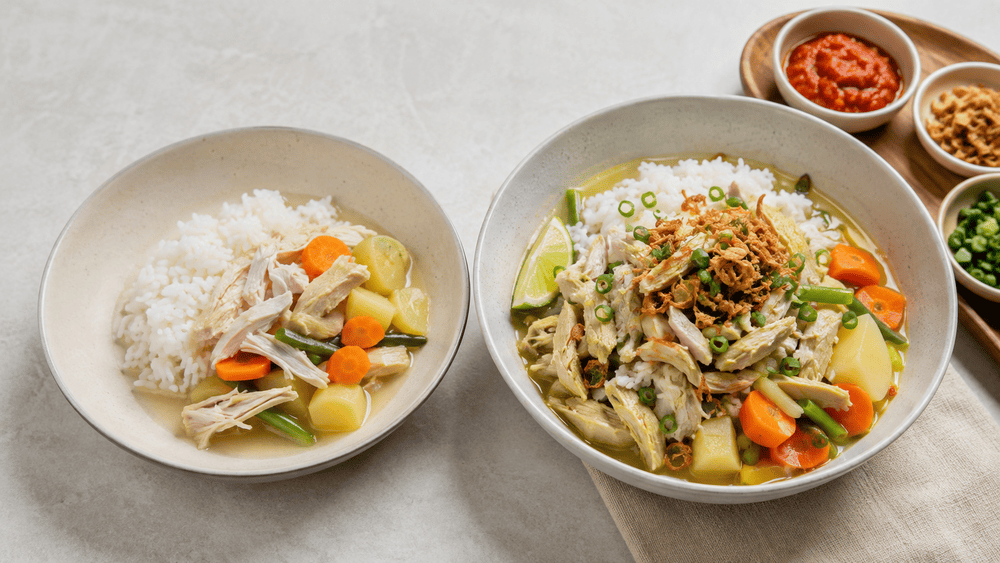 Soto dengan Menu Pelengkap