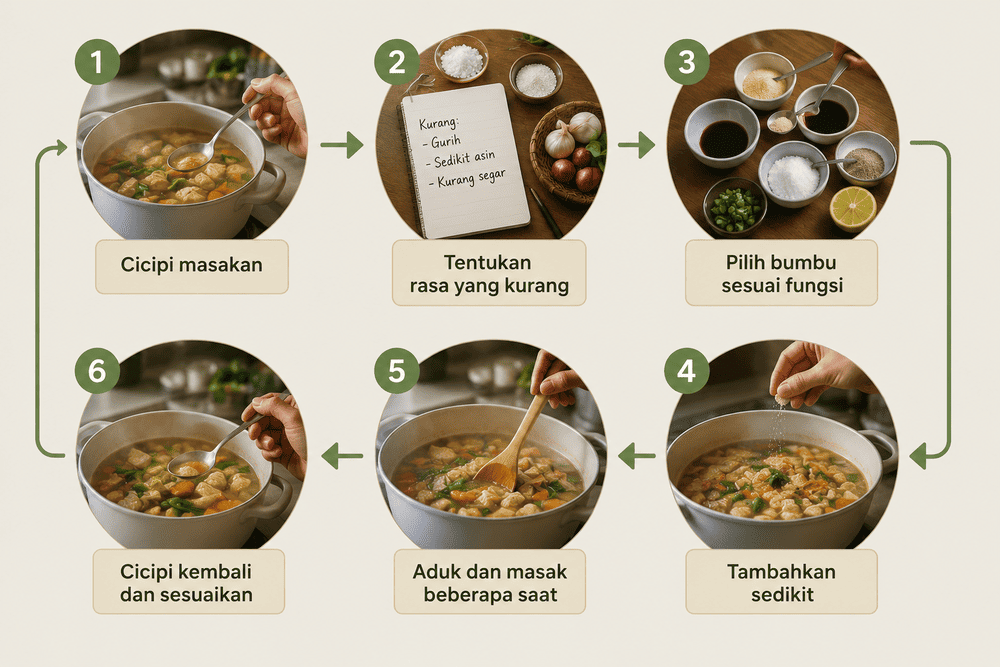 Tahap Saat Menambahkan Kaldu
