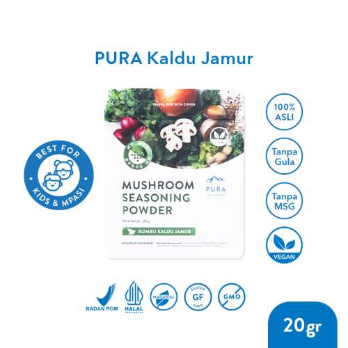 PURA SEASONING KALDU JAMUR ASLI KALDU MPASI NON MSG TANPA GULA 20gr Photo