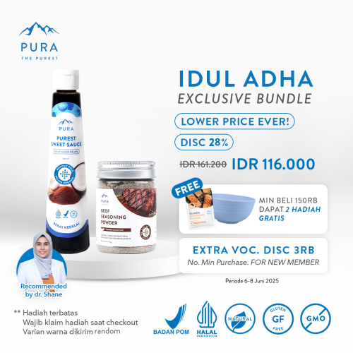 Pura Indonesia Idul Adha Exclusive Bundle [2PCS] Kecap Manis 200ml + Kaldu Sapi 100gr Kaldu Natural - Garam Rendah Natrium Photo
