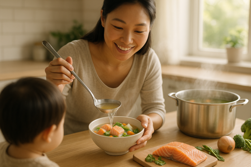 Kaldu Salmon: Rahasia Asupan Omega-3 Alami untuk Anak