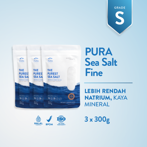 BUNDLE PURA PUREST SEA SALT GARAM LAUT ORGANIK NATURAL FINE (HALUS) 3 PCS Photo