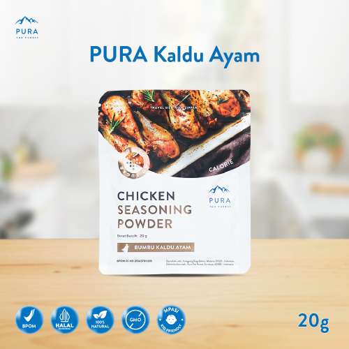 PURA SEASONING KALDU AYAM KAMPUNG ASLI KALDU MPASI NON MSG TANPA GULA 20gr Photo