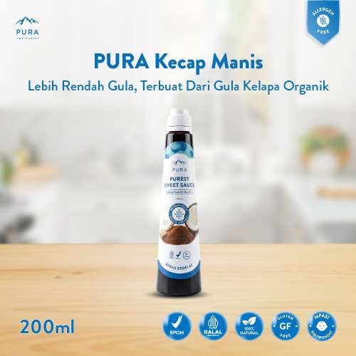 PURA KECAP MANIS PUREST SWEET SAUCE RENDAH GULA KALORI 200ML Photo