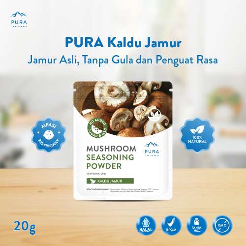 PURA SEASONING KALDU JAMUR ASLI KALDU MPASI NON MSG TANPA GULA 20gr Photo