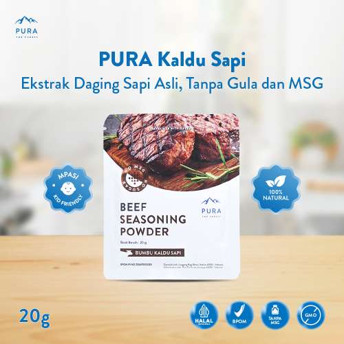 PURA SEASONING KALDU SAPI ASLI KALDU MPASI NON MSG TANPA GULA 20gr Photo