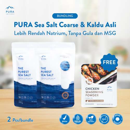 BUNDLE PURA PUREST SEA SALT GARAM LAUT ORGANIK NATURAL 2 PCS Photo