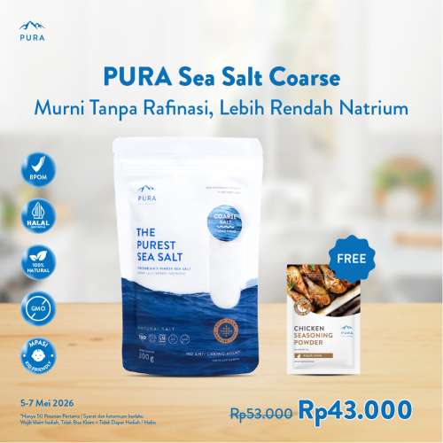 PURA PUREST SEA SALT COARSE KASAR GARAM LAUT ORGANIK NATURAL Photo