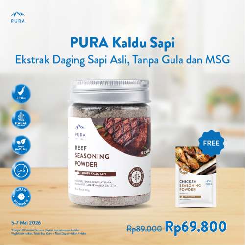 PURA SEASONING KALDU SAPI ASLI KALDU MPASI NON MSG TANPA GULA Photo