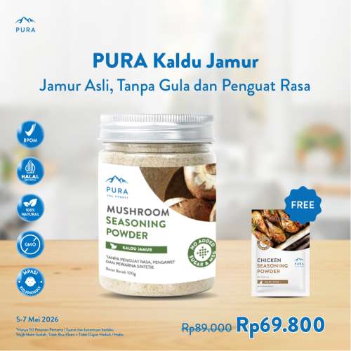 PURA SEASONING KALDU JAMUR ASLI KALDU MPASI NON MSG TANPA GULA Photo