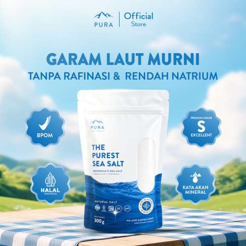 PURA PUREST SEA SALT FINE HALUS GARAM LAUT ORGANIK NATURAL Photo