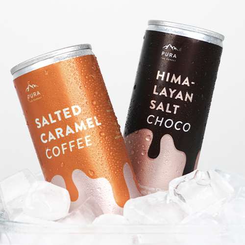 PURA CHOCO DRINK AND SALTED CARAMEL COFFEE HIMALAYAN SALT Photo